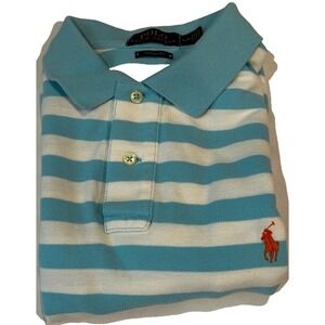 Polo Ralph Lauren Classic Fit Shirt Men's Large Blue‎ White Striped Cotton